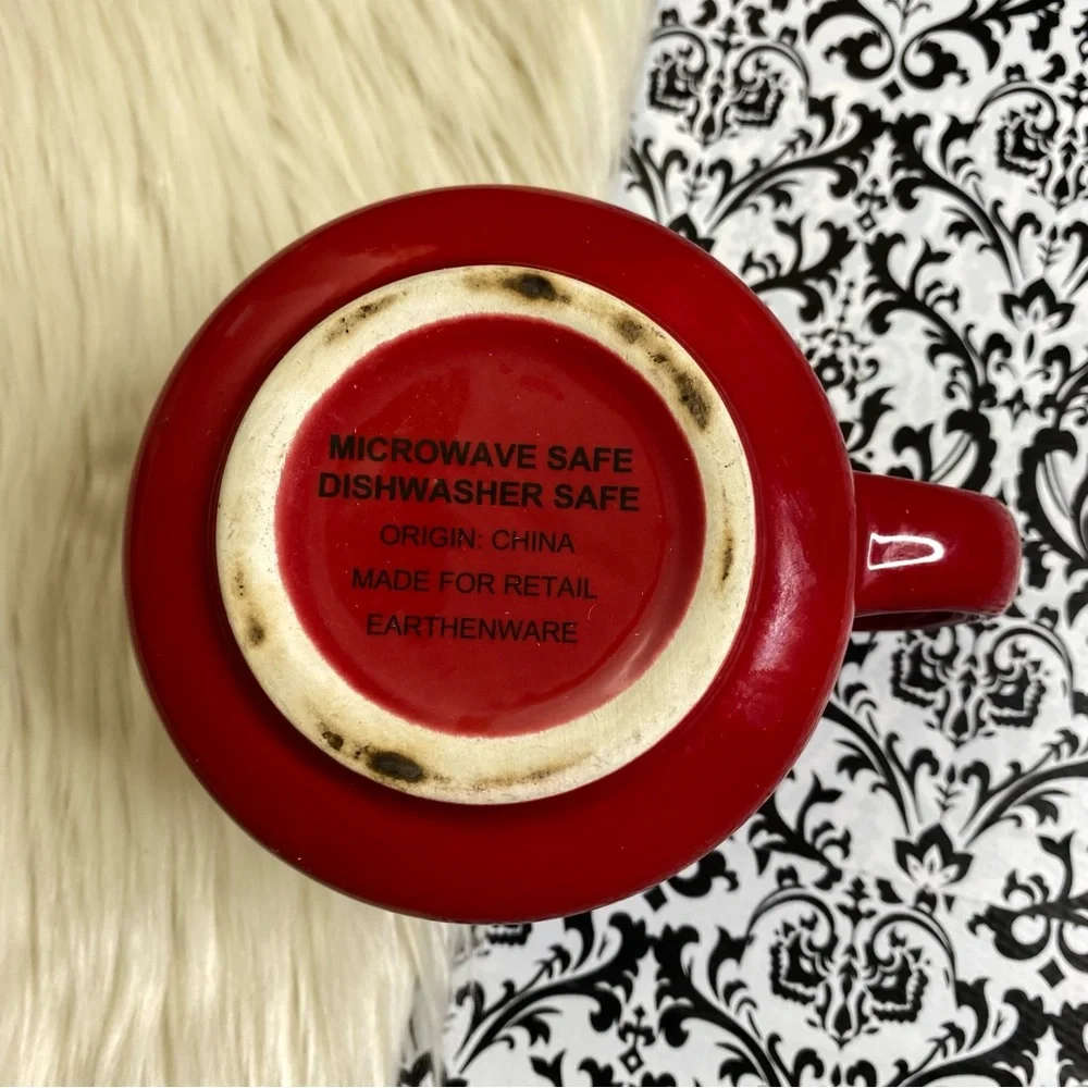 target : vintage hot cocoa red and white bistro coffee tea cup mug